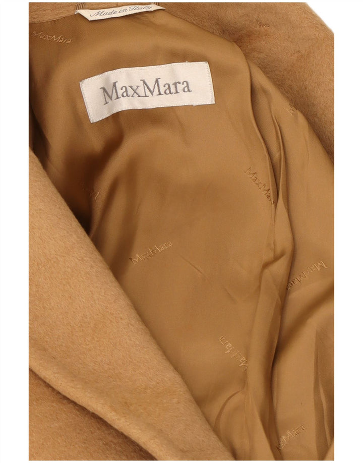 Max Mara Γυναικείο παλτό με διπλό στήθος UK 12 Medium Beige Camelhair Classic