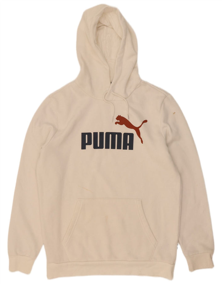 Ανδρικό γραφικό κουκούλα Puma, μεσαίο λευκό βαμβακερό