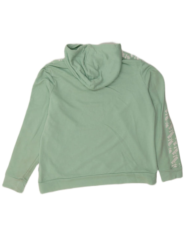 Puma Γυναικείο Γραφικό Hoodie Jumper UK 18 XL Πράσινο βαμβακερό
