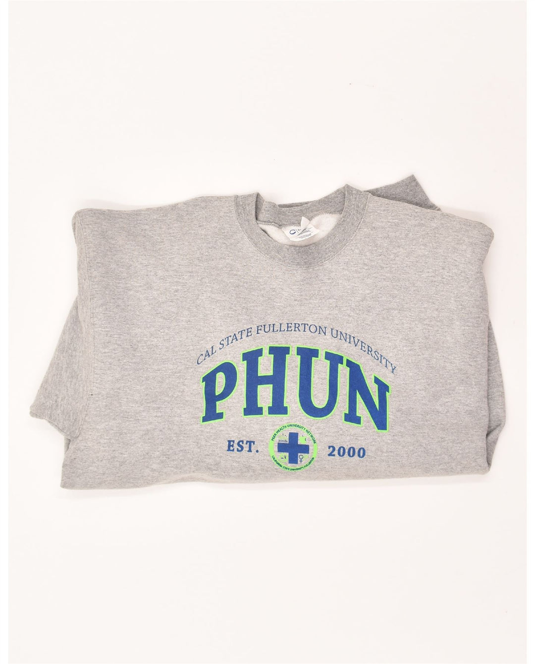 VINTAGE Mens Graphic Sweatshirt Jumper Large Grey Cotton Vintage Vintage and Second-Hand Vintage from Messina Hembry 
