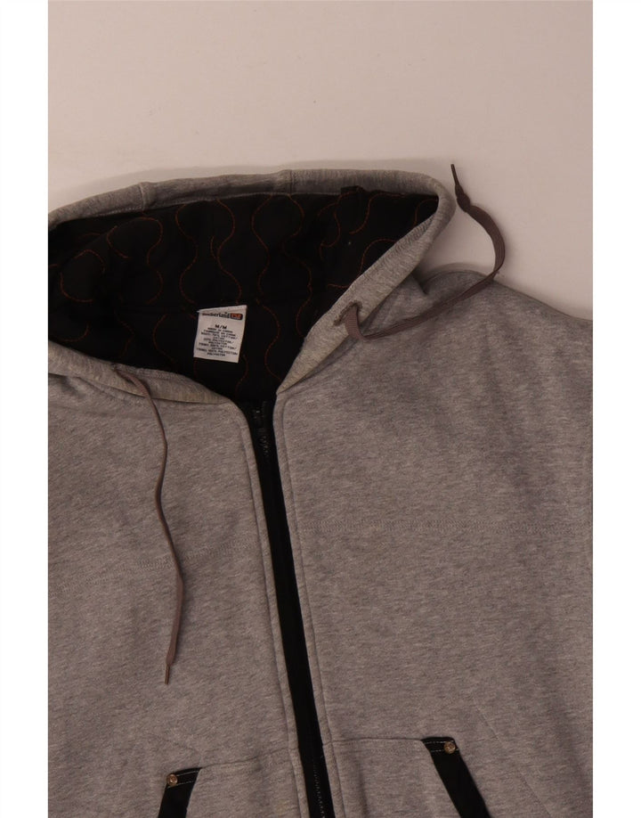 TIMBERLAND Ανδρικό πουλόβερ με κουκούλα με φερμουάρ, μεσαίο γκρι χρώμα, βαμβακερό