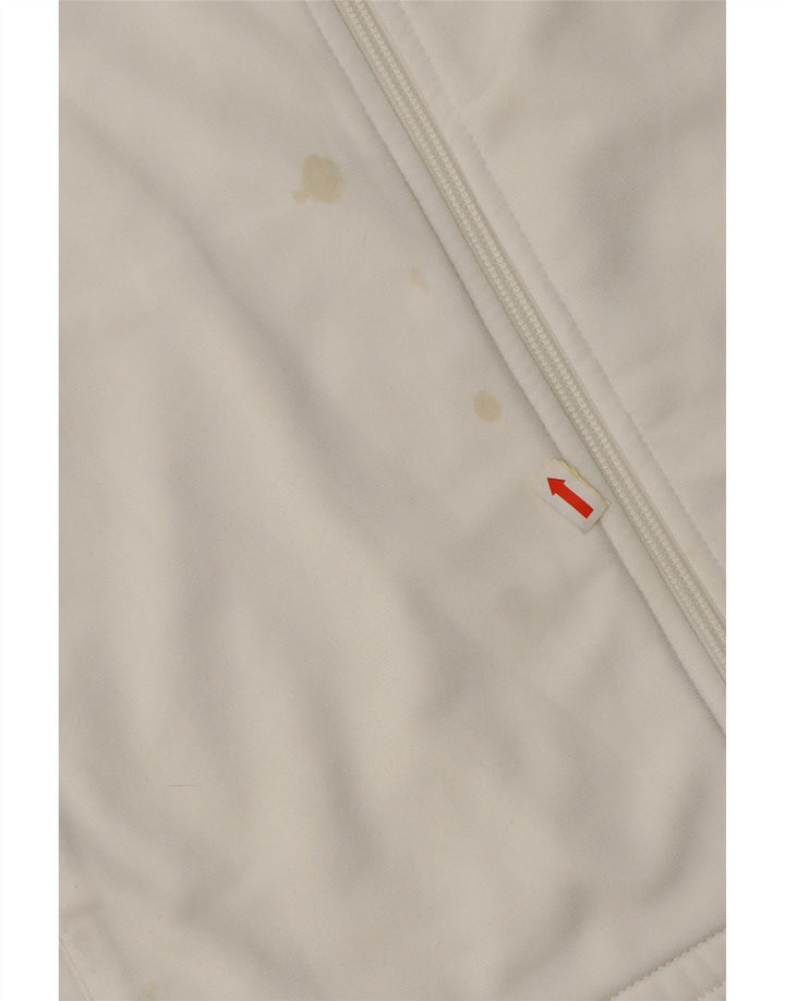 Ανδρική φόρμα ADIDAS Μπουφάν μεσαίου λευκού χρώματος πολυεστέρας