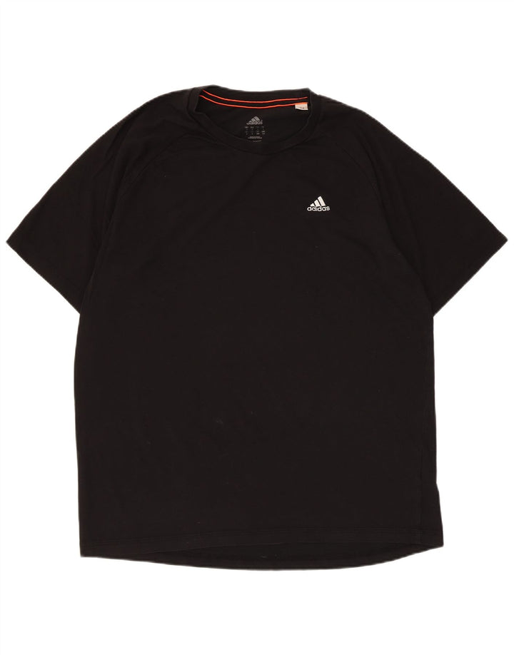 ADIDAS Mens T-Shirt Top Large Black Cotton