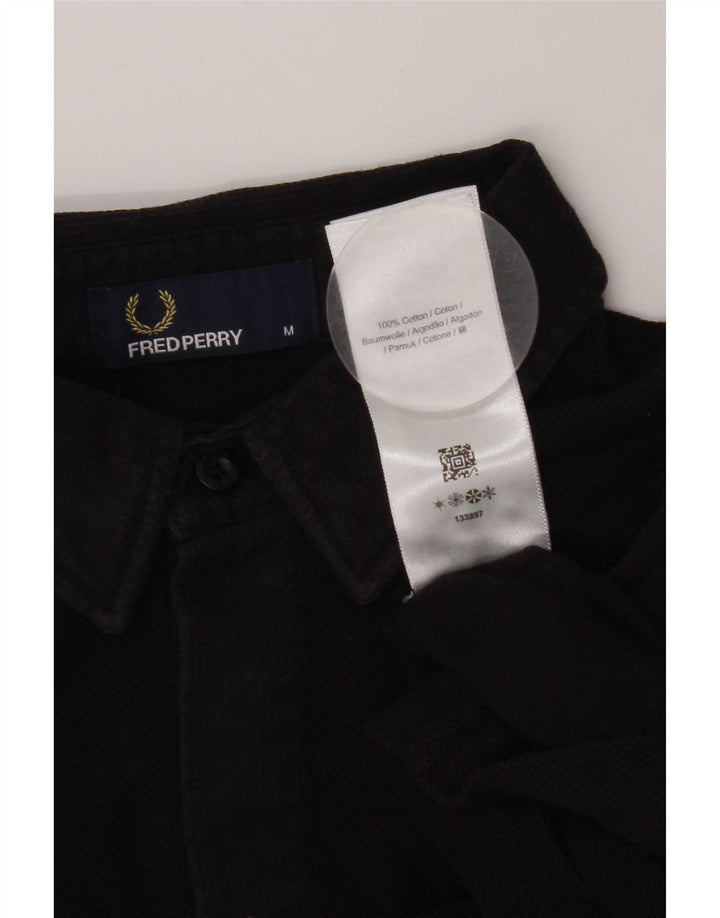 Fred Perry Ανδρικό πουκάμισο πόλο μεσαίου μπλε βαμβακερό