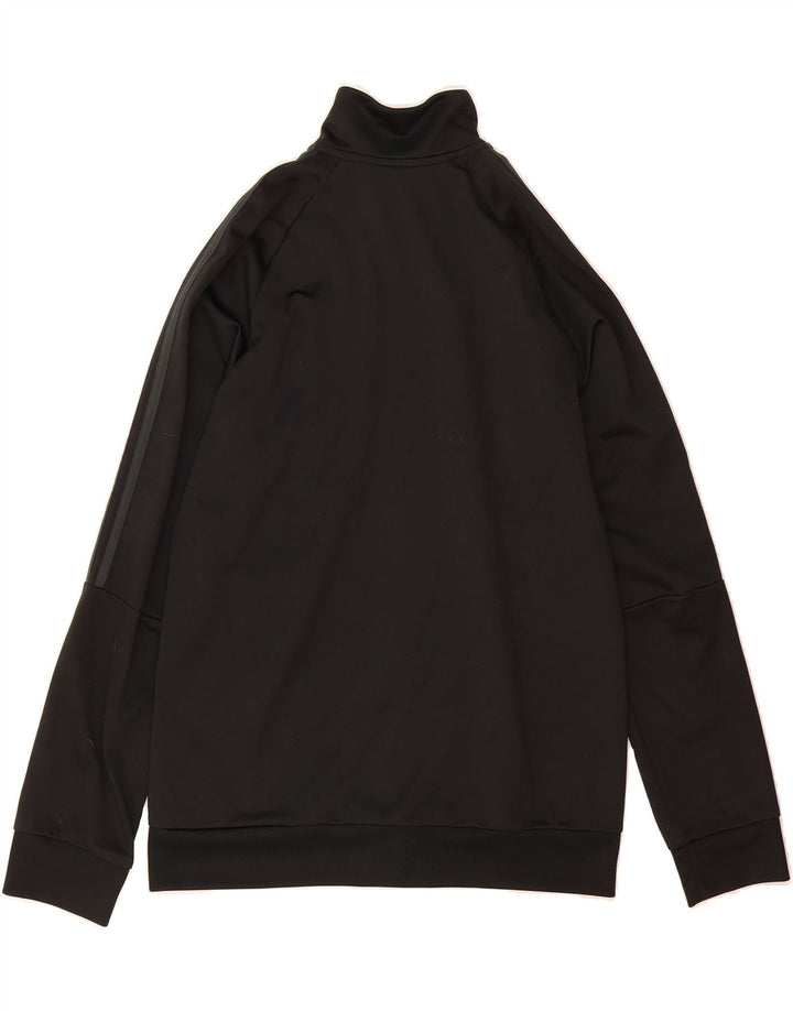 ADIDAS Boys Climalite Tracksuit Top Jacket 13-14 Years Black Polyester Vintage Adidas and Second-Hand Adidas from Messina Hembry 