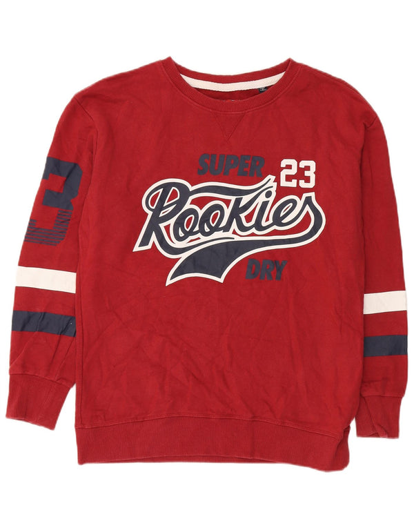 Ανδρικό γραφικό φούτερ Superdry Jumper Small Red Colourblock Βαμβακερό