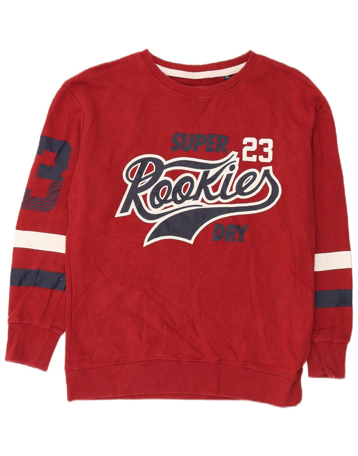Ανδρικό γραφικό φούτερ Superdry Jumper Small Red Colourblock Βαμβακερό