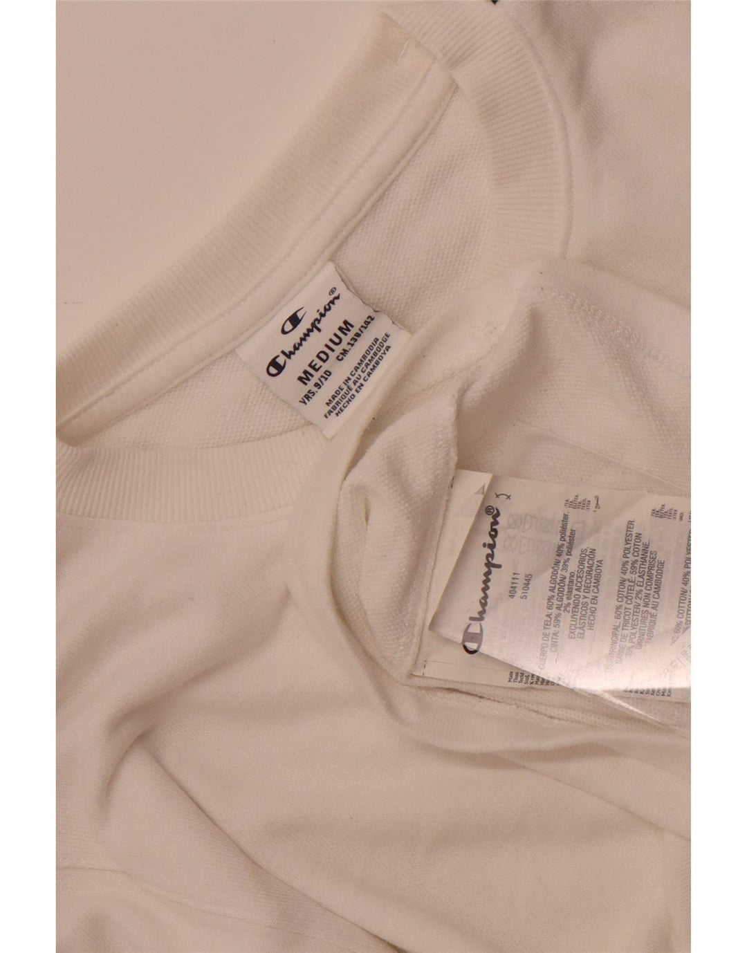 Champion Boys Graphic Top Μακρύ μανίκι 9-10 ετών Μεσαίο λευκό βαμβακερό