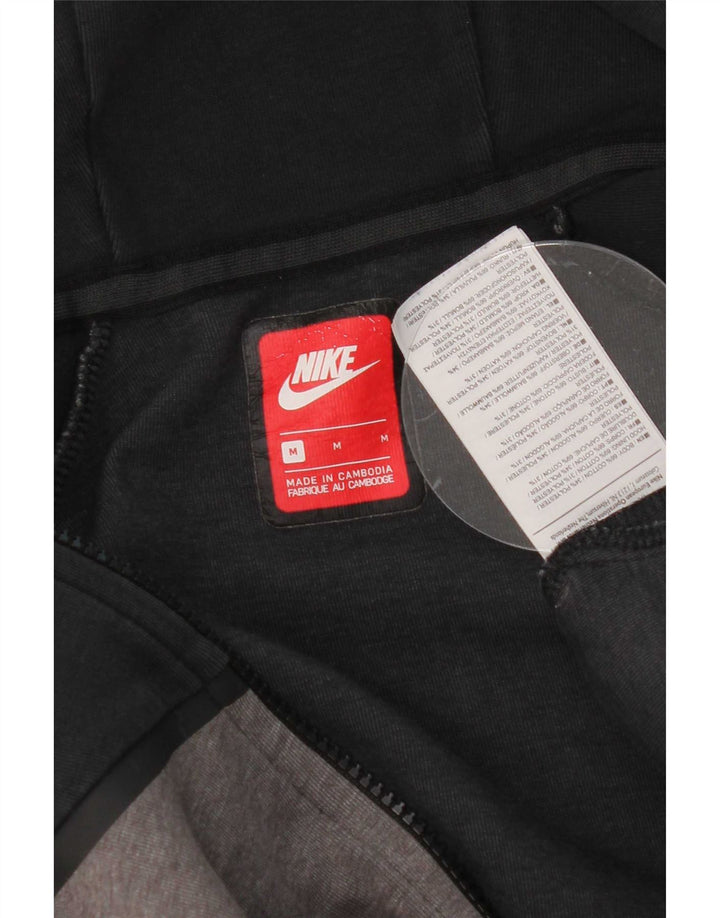 Ανδρικό πουλόβερ Nike με φερμουάρ με κουκούλα σε μεσαίο μαύρο χρώμα, βαμβακερό