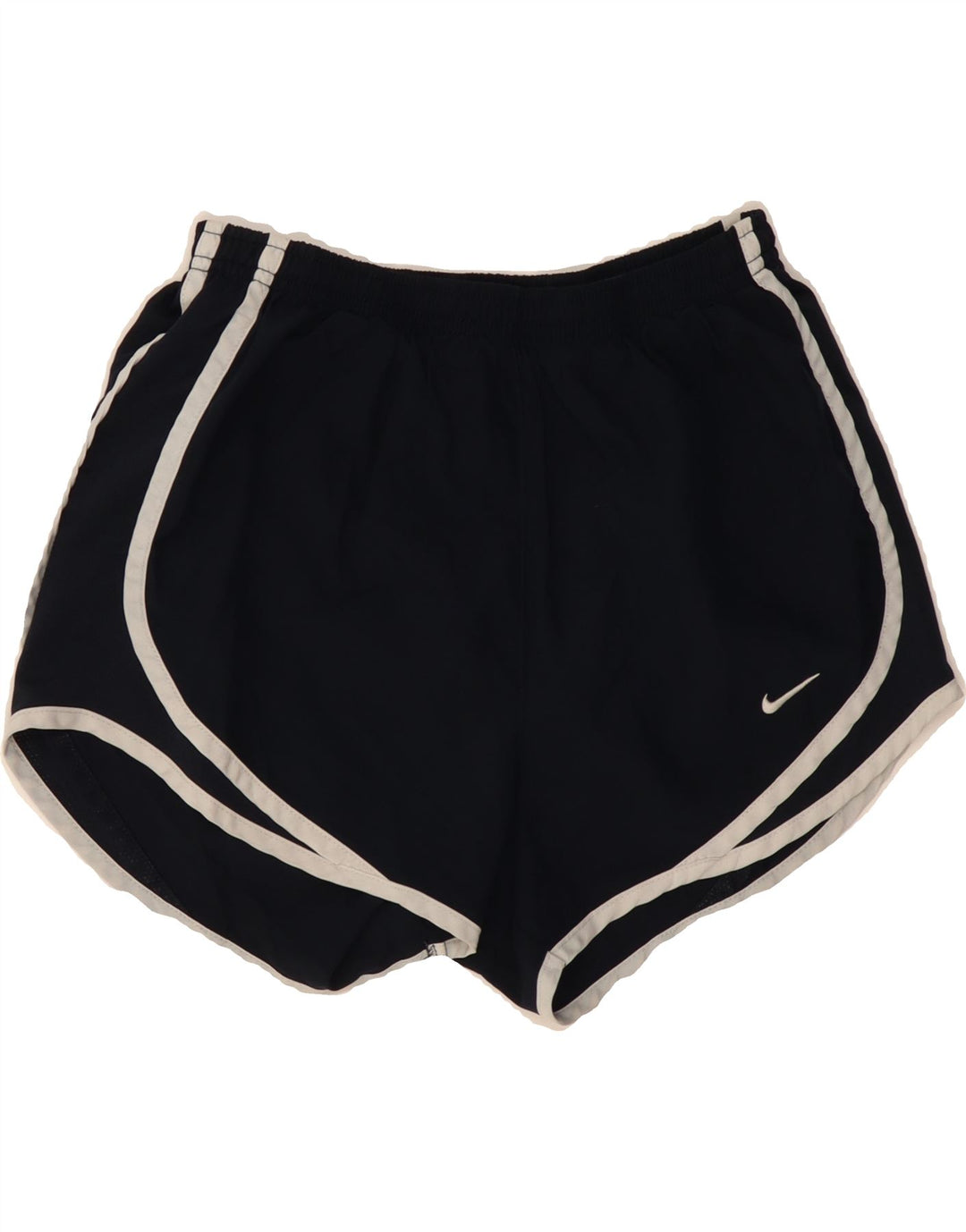 NIKE Womens Dri Fit Sport Shorts UK 12 Medium  Navy Blue Polyester Vintage Nike and Second-Hand Nike from Messina Hembry 