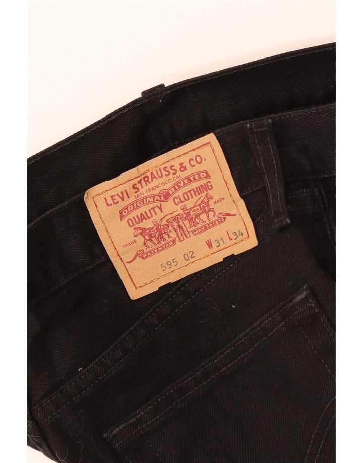Levi's Mens 595 Straight Jeans W31 L29 Μαύρο