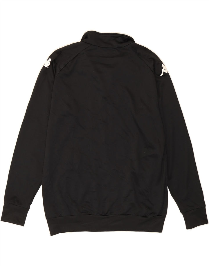 KAPPA Mens Graphic Tracksuit Top Jacket XL Black Polyester Vintage Kappa and Second-Hand Kappa from Messina Hembry 