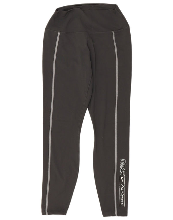Γυναικεία κολάν Nike Dri Fit Crop UK 12 μεσαίου μαύρου πολυεστέρα