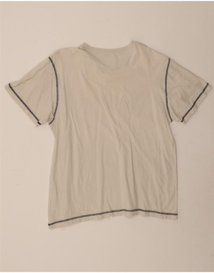 Ανδρικό γραφικό T-Shirt Champion Top Large Off White Βαμβακερό