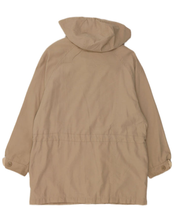 LONDON FOG Womens Oversized Hooded Utility Jacket UK 10 Small Beige