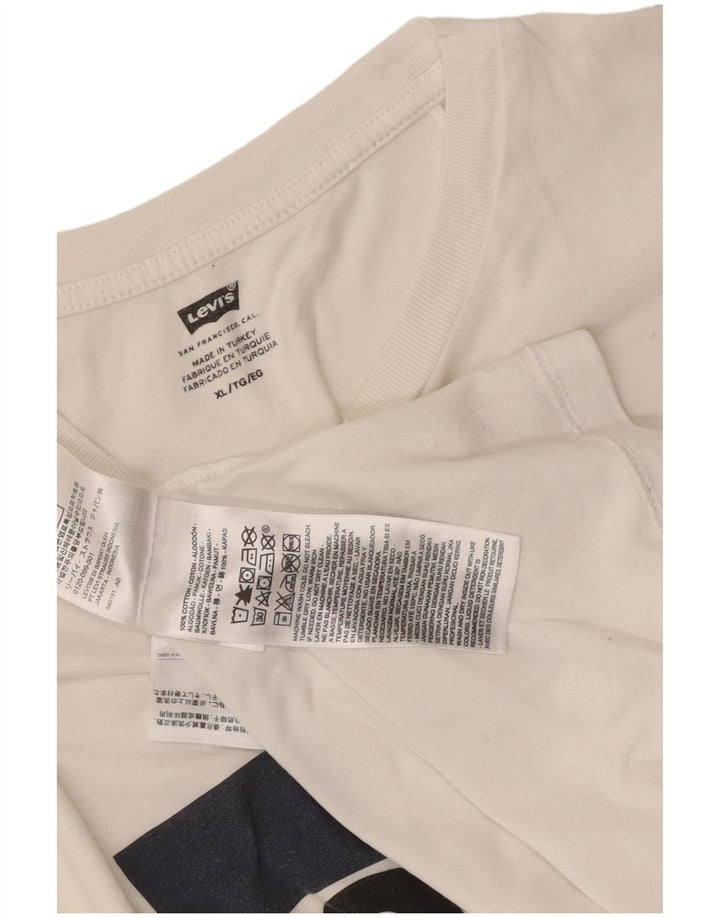 Ανδρικό γραφικό T-Shirt Levi's Top XL Λευκό βαμβακερό