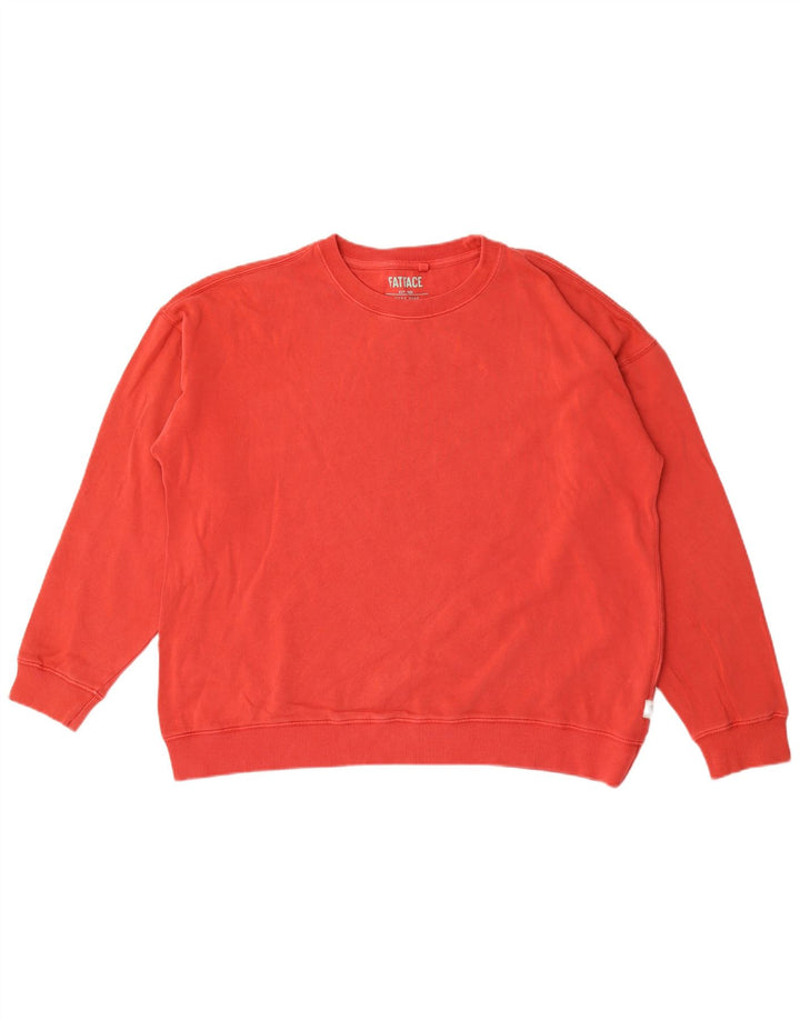 Fat Face Γυναικεία φούτερ μεγάλου μεγέθους Jumper UK 16 μεγάλο κόκκινο βαμβακερό