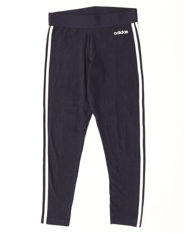 Γυναικείο κολάν Adidas UK 12/14 Medium Navy Blue βαμβακερό