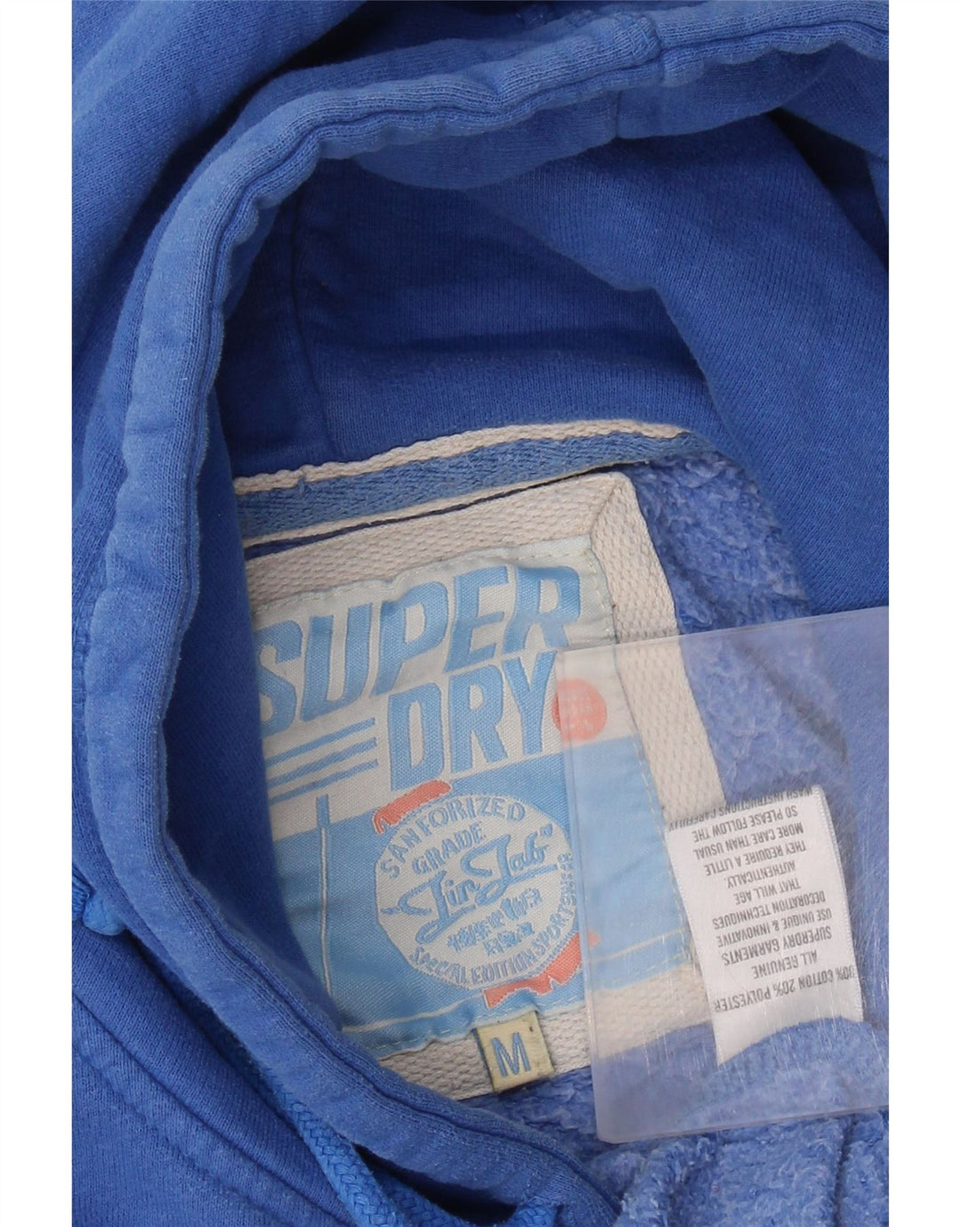 Ανδρικό γραφικό κουκούλα Superdry, μεσαίο μπλε βαμβακερό