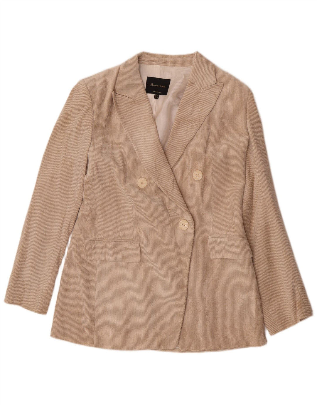 Massimo Dutti Γυναικείο κοτλέ σακάκι μπλέιζερ EU 40 Medium Beige