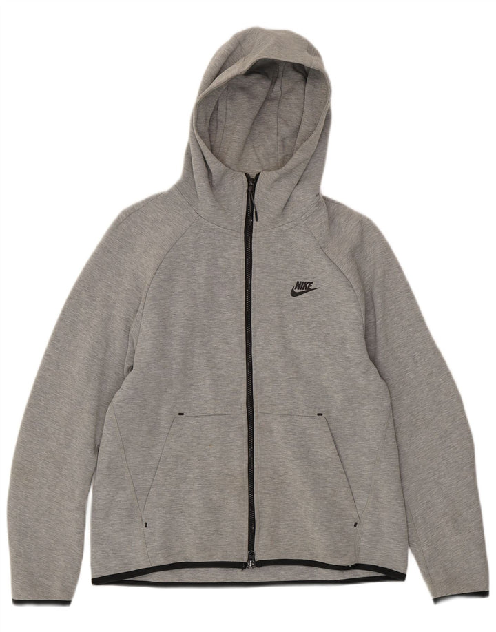 Ανδρικό πουλόβερ Nike με φερμουάρ, μεσαίο βαμβακερό γκρι