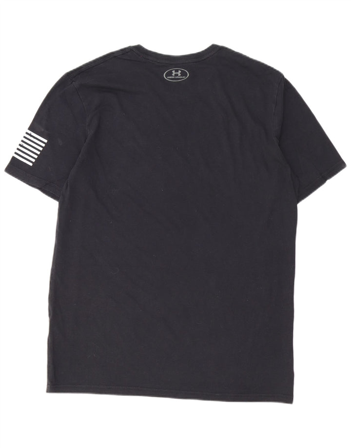 Γραφικό T-Shirt Ανδρικό Heat Gear UNDER Armour Top Μεσαίο μαύρο βαμβακερό