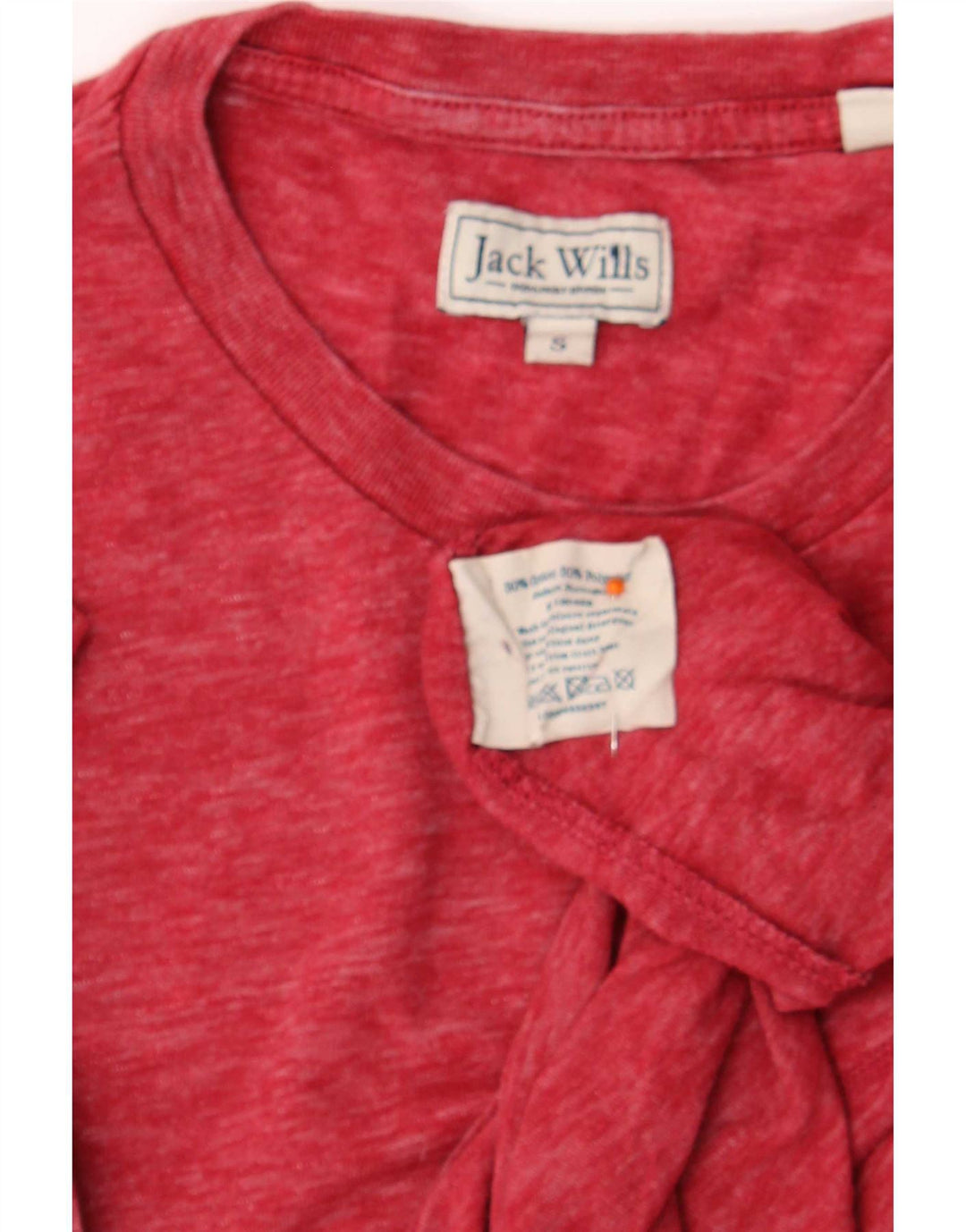 Jack Wills Ανδρικό T-Shirt Top Μικρό κόκκινο βαμβακερό