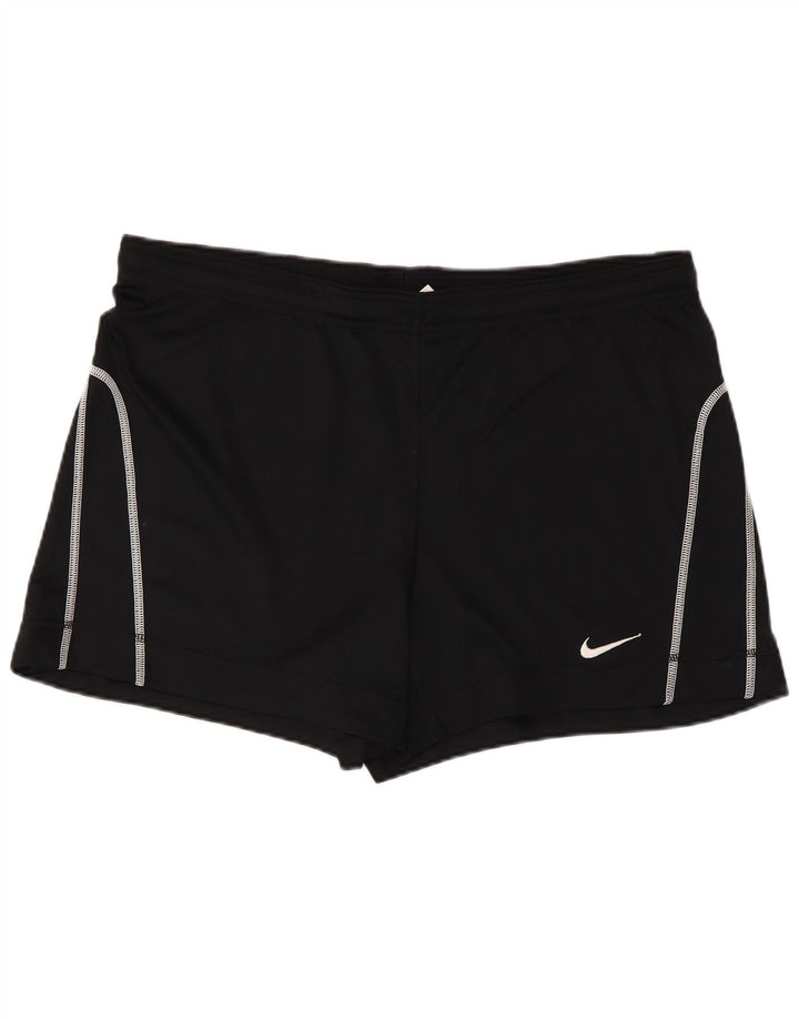 Γυναικείο αθλητικό σορτς NIKE Dri Fit UK 16/18 μεγάλο μαύρο πολυεστέρα