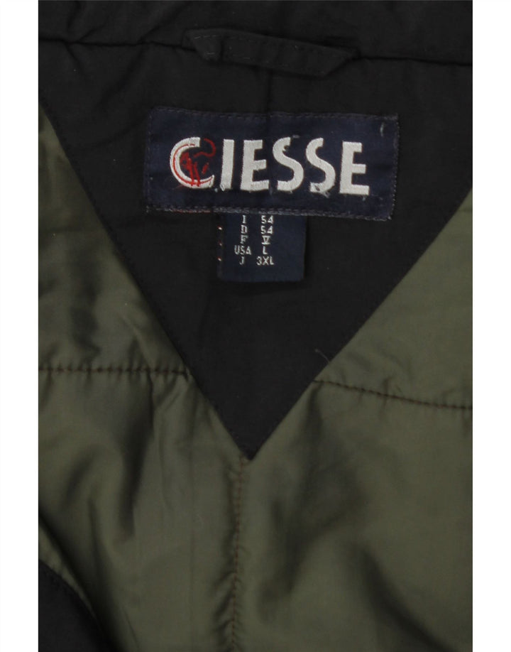 CIESSE PIUMINI Mens Hooded Windbreaker Jacket IT 54 XL Black Vintage Ciesse Piumini and Second-Hand Ciesse Piumini from Messina Hembry 
