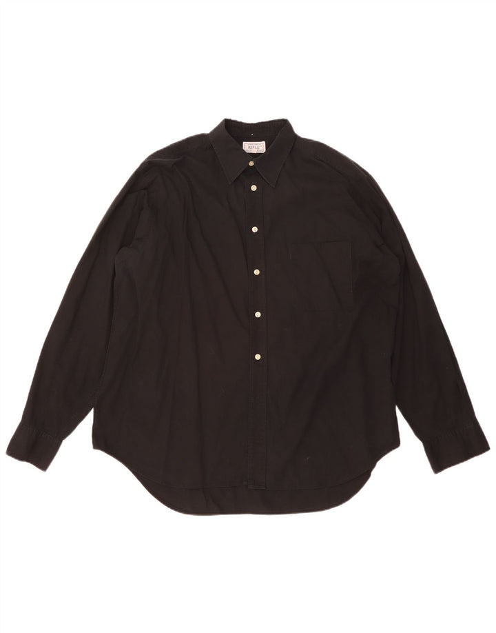 Ανδρικό πουκάμισο Rifle Relaxed Fit Medium μαύρο βαμβακερό