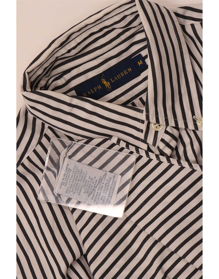 Ανδρικό πουκάμισο Ralph Lauren, μεσαίο λευκό βαμβακερό με ρίγες