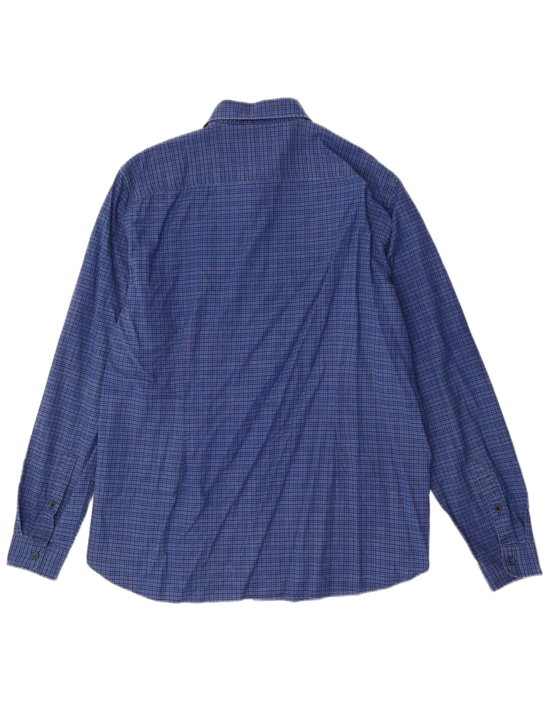 S.Oliver Ανδρικό πουκάμισο XL Blue Check Cotton