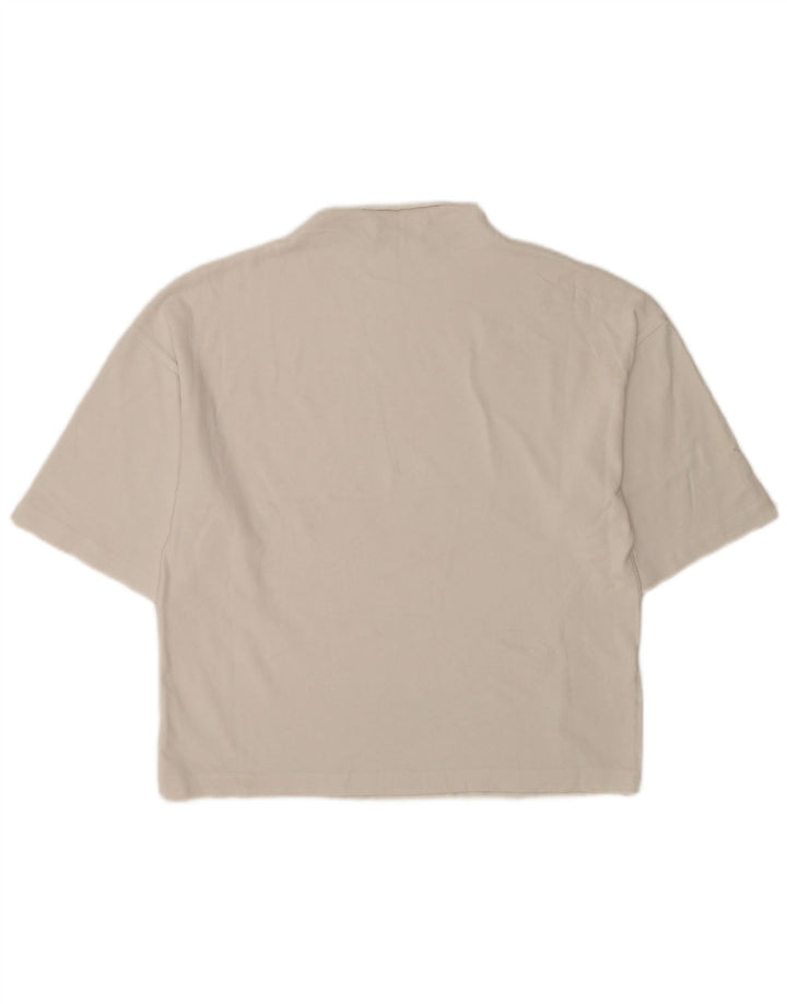 Zara Γυναικείο T-Shirt Top UK 10 Small White Βαμβακερό