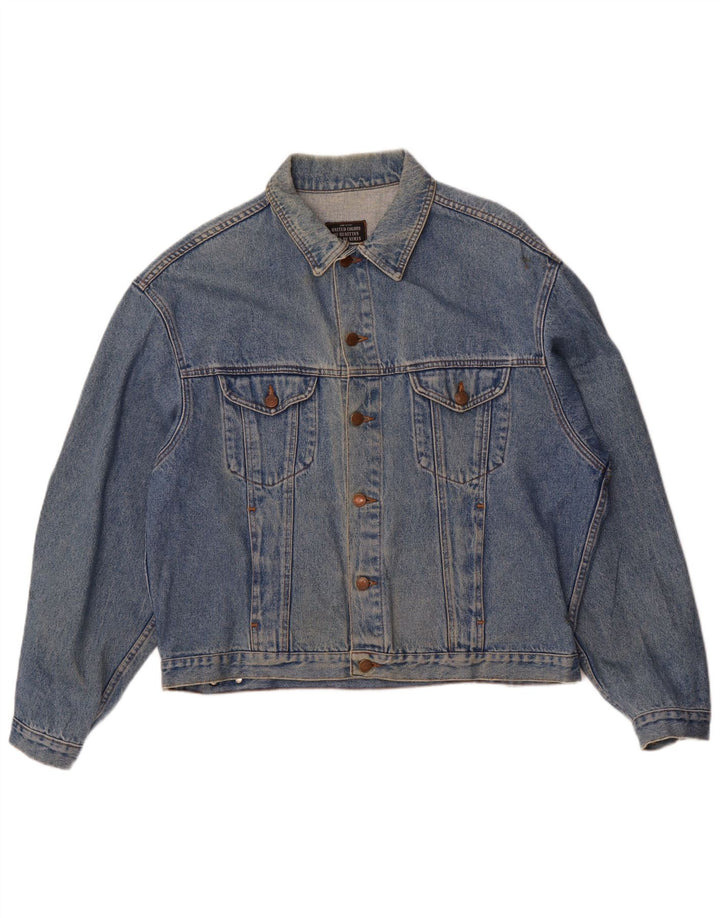 Ανδρικό τζιν μπουφάν Benetton UK 42 XL Μπλε