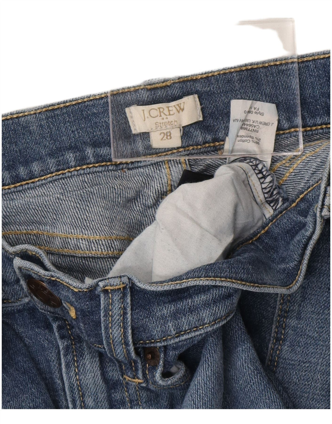 J. CREW Womens Distressed Cropped Jeans W28 25 Blue Cotton