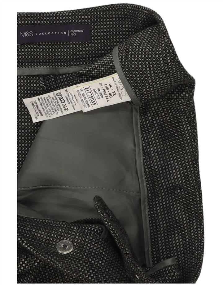 Marks & Spencer Γυναικείο κοντό παντελόνι UK 12 Medium W34 L26 Grey Check
