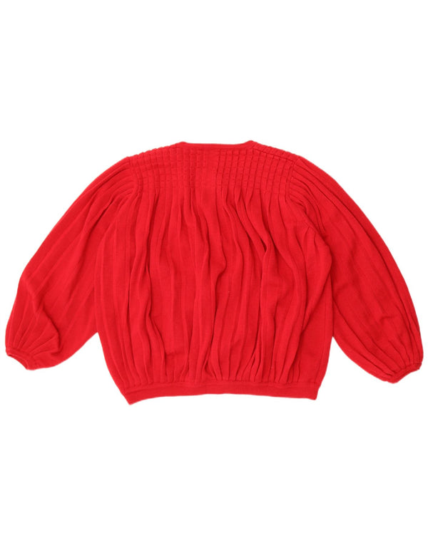 The Castle Collection Γυναικείο πουλόβερ με ζακέτα UK 14 Medium Red