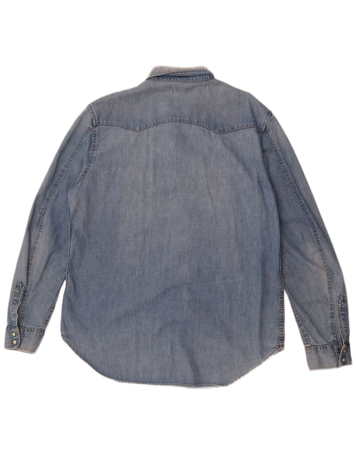 Ανδρικό τζιν πουκάμισο Levi's μεγάλο μπλε βαμβακερό