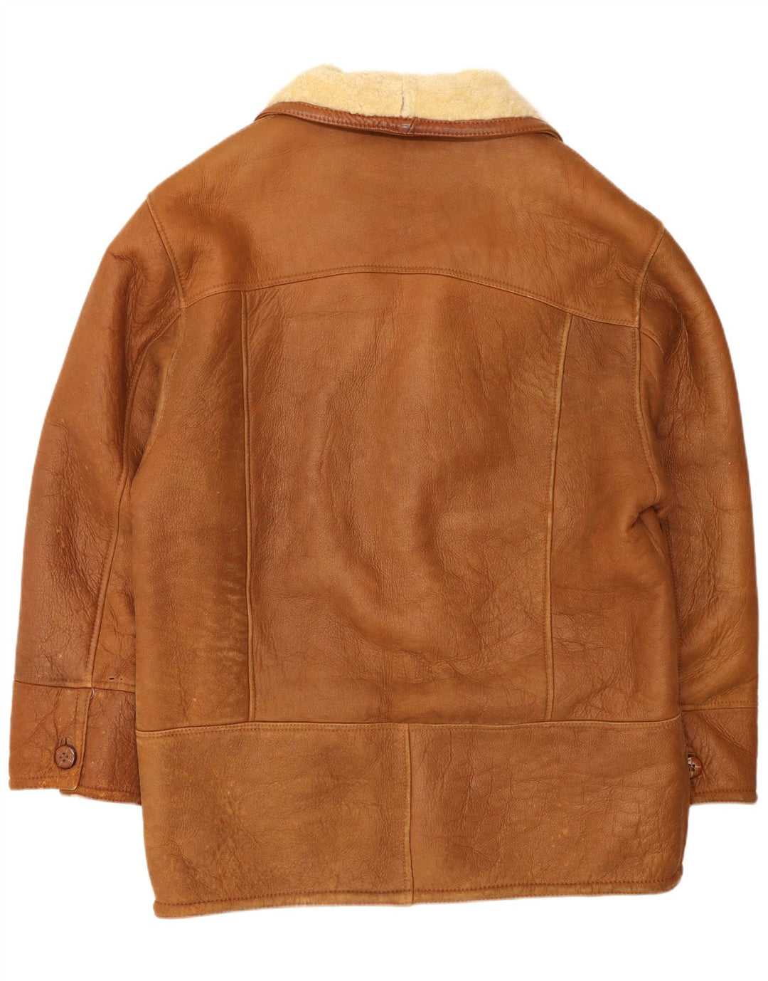 Vintage Ανδρικό Shearling Jacket UK 42 XL Brown Shearling