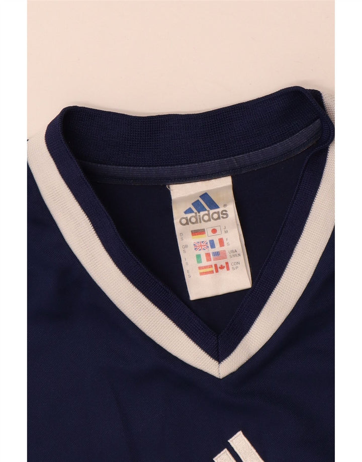 Ανδρικό T-shirt Adidas Climalite Top Small Navy Blue Colorblock Πολυεστέρας