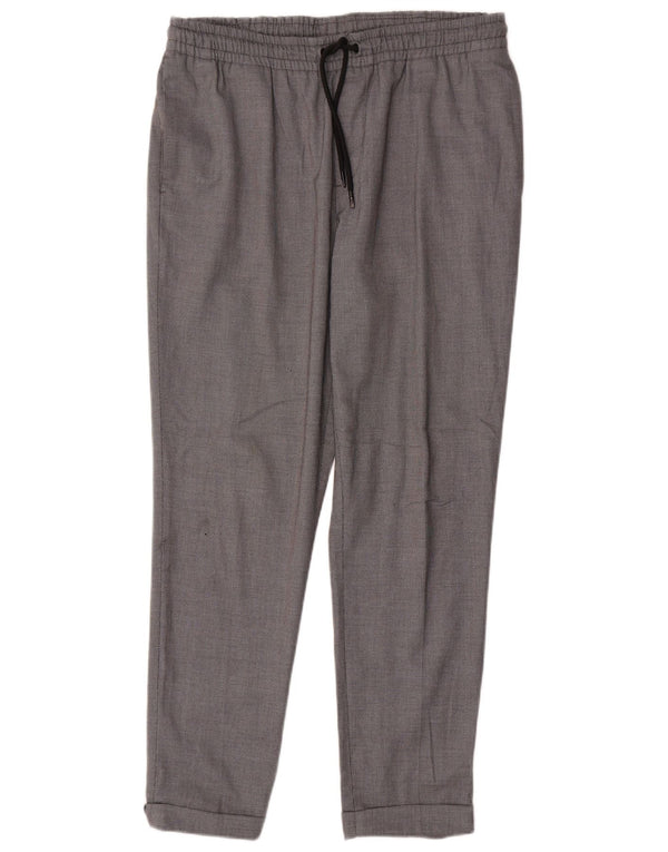 Zara Γυναικείο Slim Παντελόνι Chino Μεγάλο W32 L28 Γκρι Πολυεστέρας