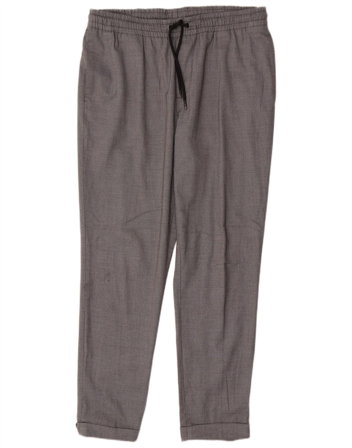 Zara Γυναικείο Slim Παντελόνι Chino Μεγάλο W32 L28 Γκρι Πολυεστέρας