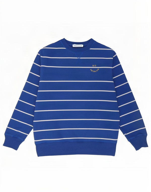 Marks & Spencer Γυναικεία φούτερ Jumper UK 16 Large μπλε ριγέ βαμβακερό