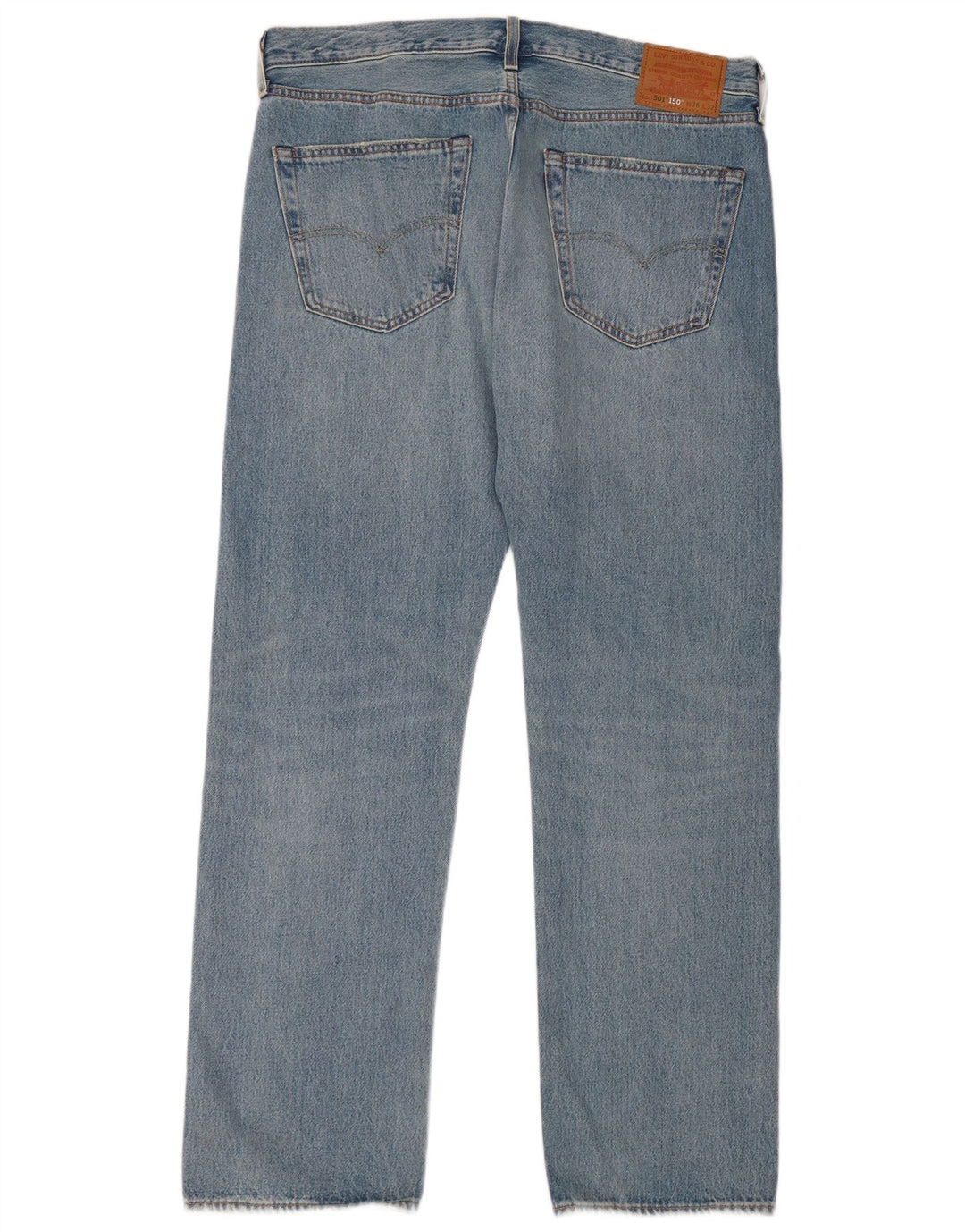 Levi's Mens 501 Straight Jeans W36 L32 Blue Patchwork Βαμβακερό