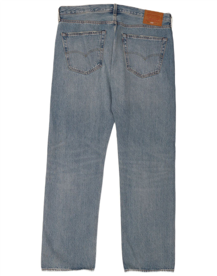 Levi's Mens 501 Straight Jeans W36 L32 Blue Patchwork Βαμβακερό