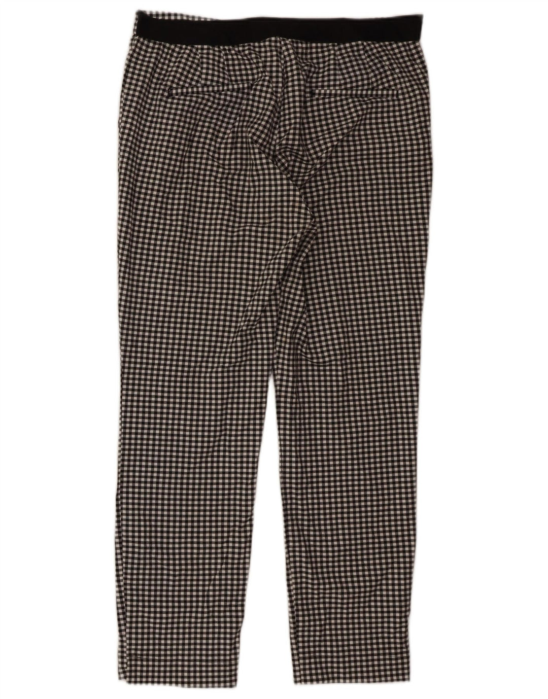 Zara Γυναικείο Slim Chino Παντελόνι XL W32 L27 Μαύρο Gingham Polyester
