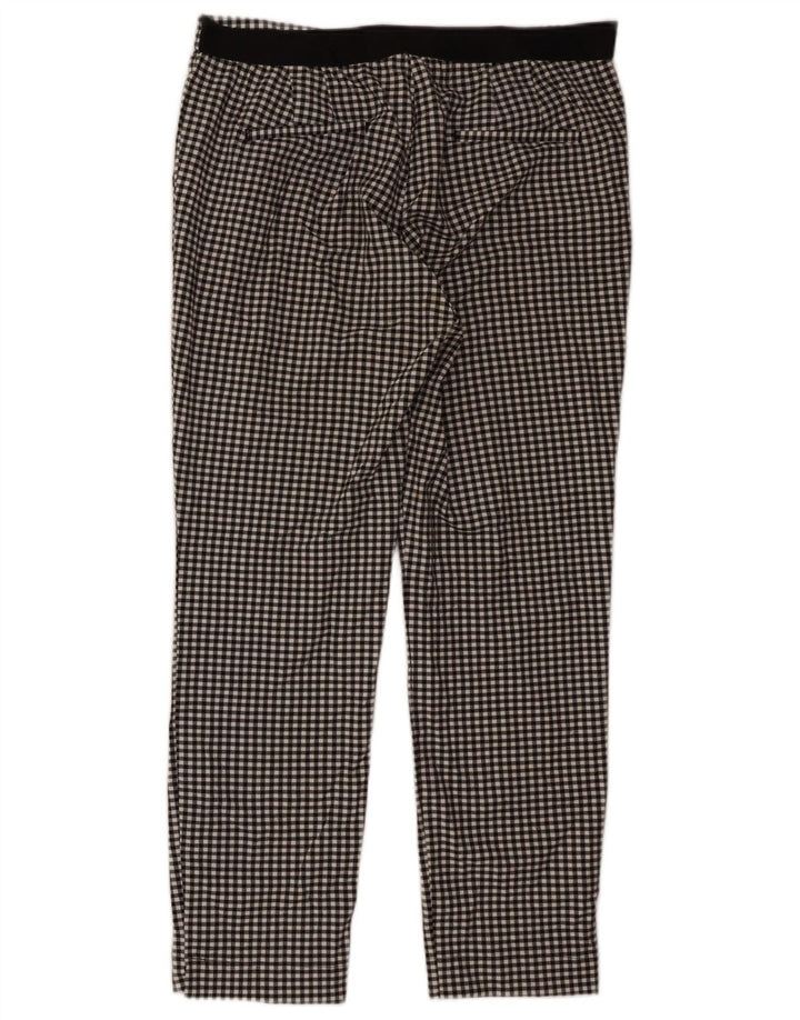 Zara Γυναικείο Slim Chino Παντελόνι XL W32 L27 Μαύρο Gingham Polyester