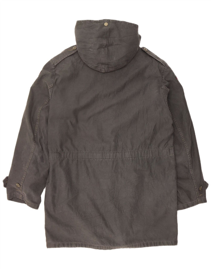 Vintage Ανδρικό μπουφάν Parka με κουκούλα UK 38 Medium Grey