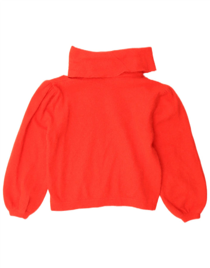 Vintage γυναικείο πουλόβερ με ρολό λαιμόκοψη IT 48 XL Κόκκινο