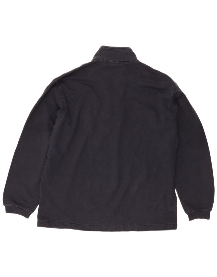 PUMA Mens Zip Neck Sweatshirt Jumper Medium Navy Blue Cotton